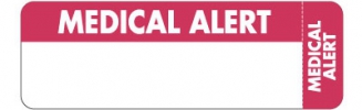 MEDICAL ALERT LABEL, ALERT LABEL, COMMUNICATION LABEL, TABBIES, 