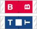 Color-Coded Alpha Label Refill, 1/2" Letters, 1950 Series