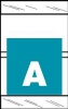 Top Tab Color-Coded Alpha Label, 1" Letters, 2050 Series