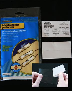 MYLAR LABEL PROTECTORS, 3 1/2" x 1 3/4", Item # 4285B-BX 