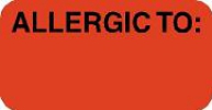 Allergy LABEL, Allergic To, ALERT LABEL, COMMUNICATION LABEL, TA